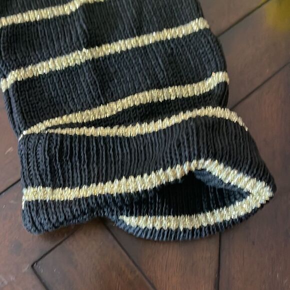 Vintage Diane Von Furstenberg black metallic gold sweater - Picture 8 of 11